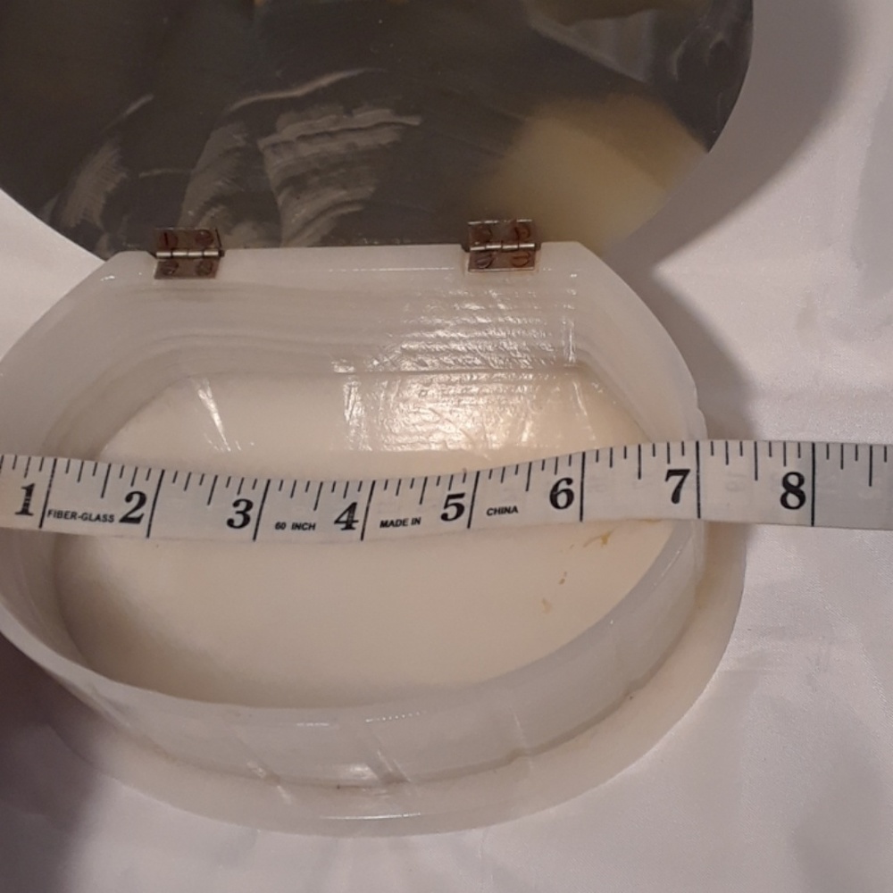 Marble trinket box clam shaped - Picture 4 of 8